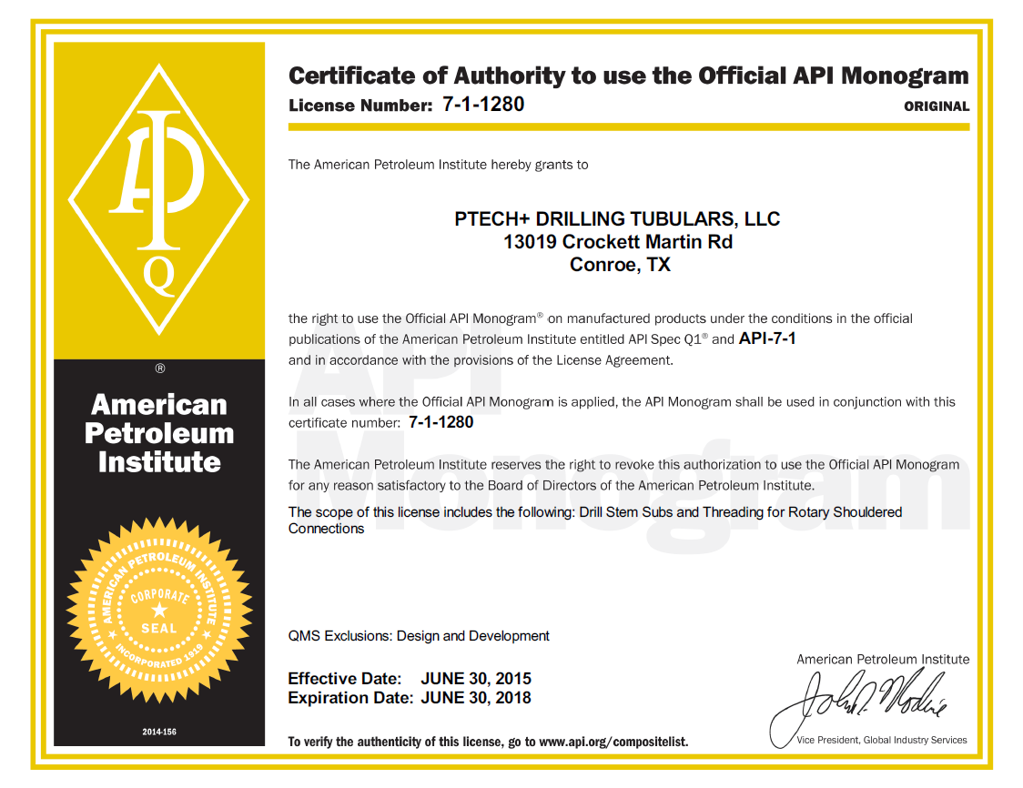 API Certified